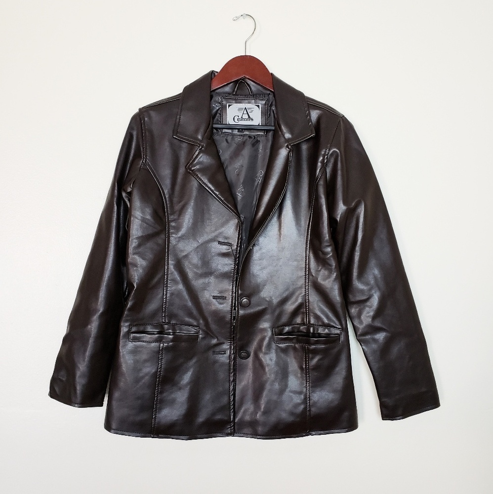 A Collezioni brown leather jacket